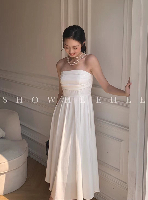 [xiuxixi] French Hepburn style waist Pleated Dress 8081-a# zxx