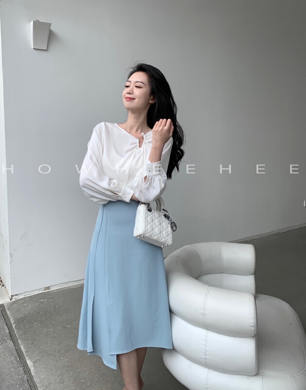 goods in stock! New year in early spring! [Xiu Xixi] light and familiar irregular skirt 19359# zxx