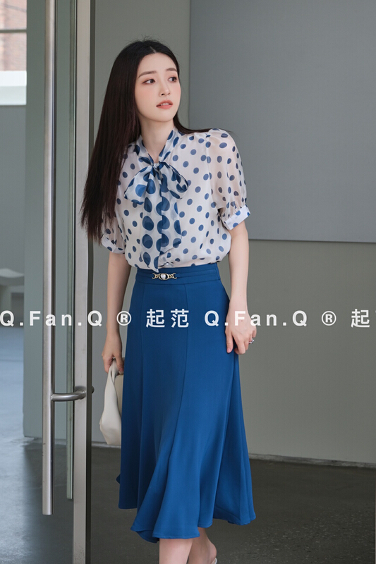 [style] high waisted pleated skirt 8828# JJ