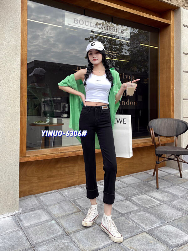 New year in early spring! [Yinuo Yinuo denim] stretch Korean version lean smoke tube jeans 6306# ZSY