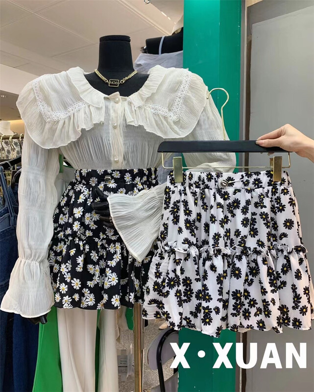 [x.xuan] Korean slim floral cake skirt x2236# PCZ
