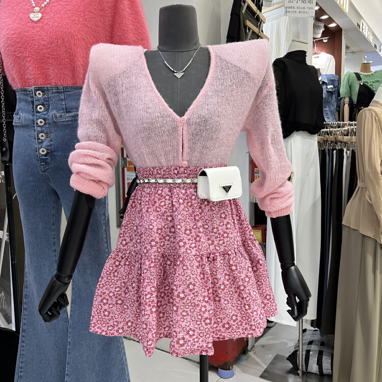 New year in early spring! [section of me] versatile temperament, slim high waist skirt, floral skirt (excluding matching) w3352# ozq