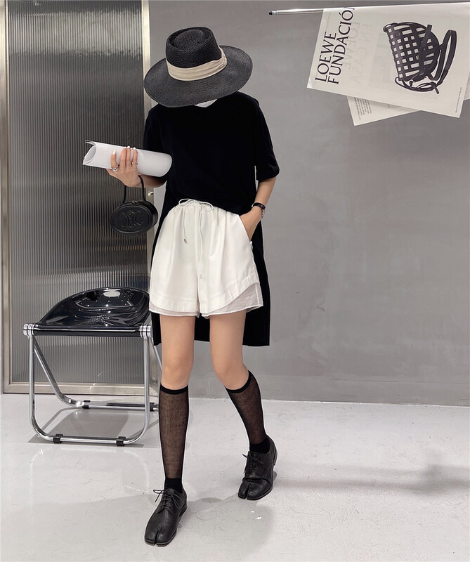 New in early summer! [Hyso] high waist versatile lace up casual shorts 7995# XJ