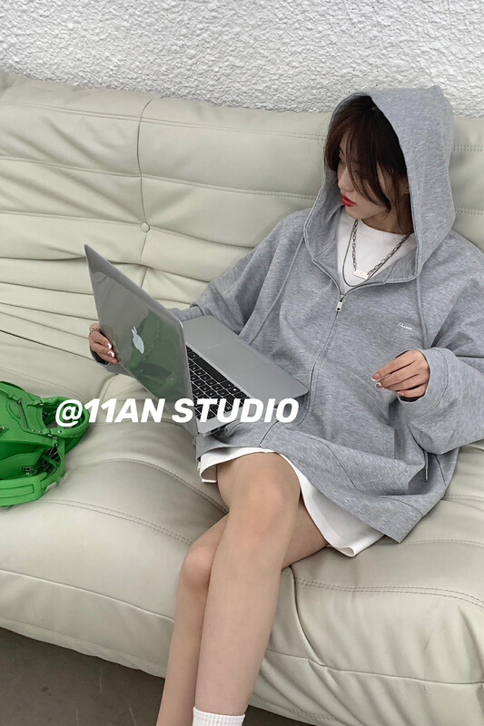 [11An] personalized letter embroidery hooded zipper jacket a6186# LSL