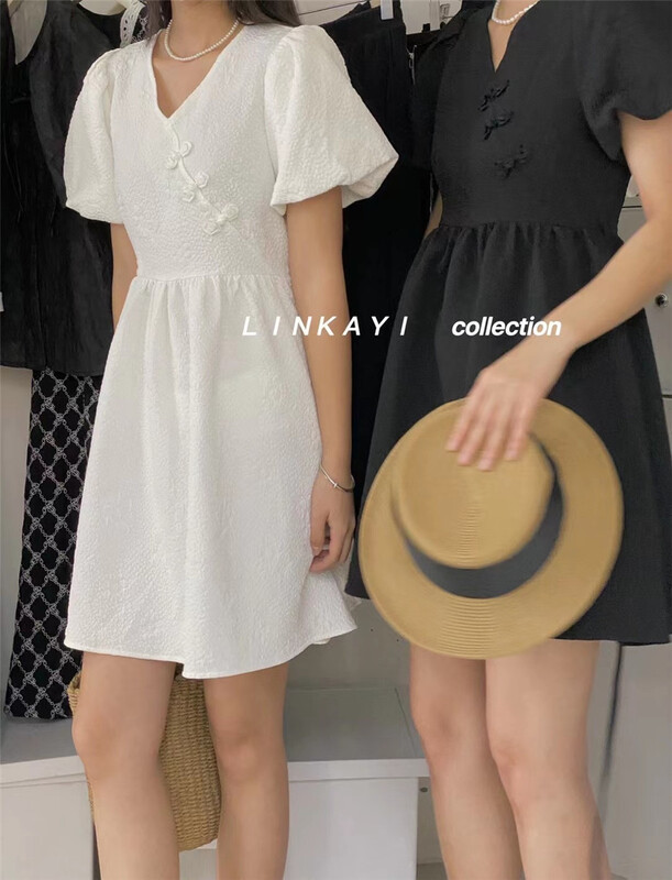 New in early summer! [linkayi] temperament national style small women's dress 22380# hjy