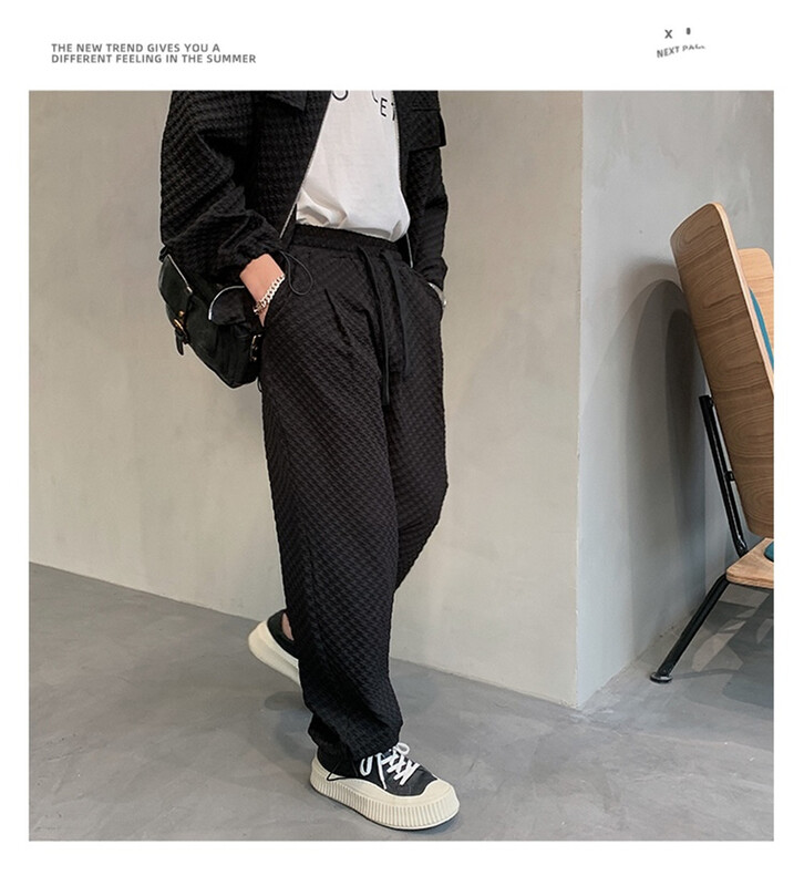 [MF] drawcord elastic waist versatile comfortable casual pants 6897# ZZL