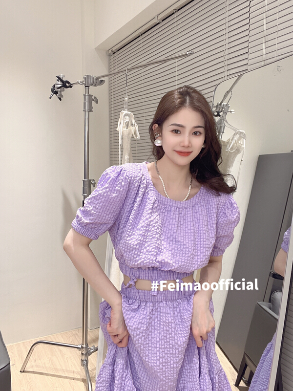 New in early summer! [Feimao Philippine cat] Korean versatile hollow out fashion dress ym-7550# LSL