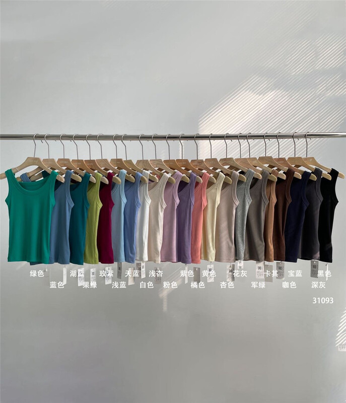21 color running volume pushes big pop! [clean space] simple solid color, comfortable and versatile sleeveless vest 31093# CLS
