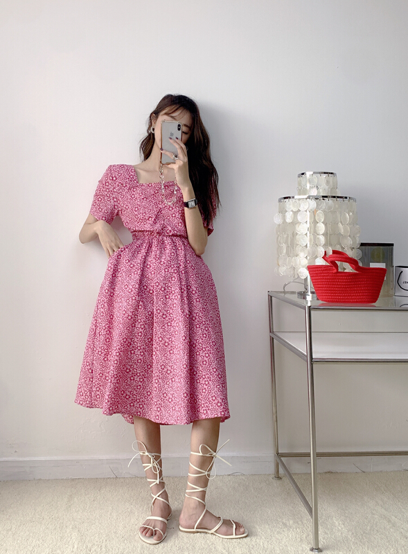 [Vanessa] girl's bubble texture dress 6158# ozq