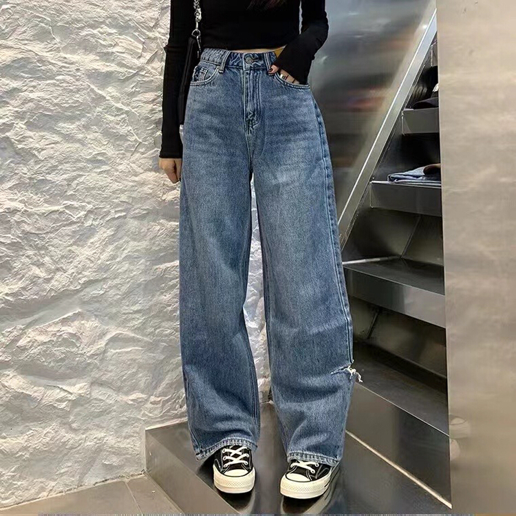 [a +] European and Korean fashion retro LABEL JEANS 6120-1# WPL