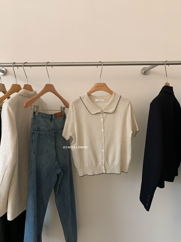 [Imiss] single breasted fashion versatile T-shirt cx0199# LSW