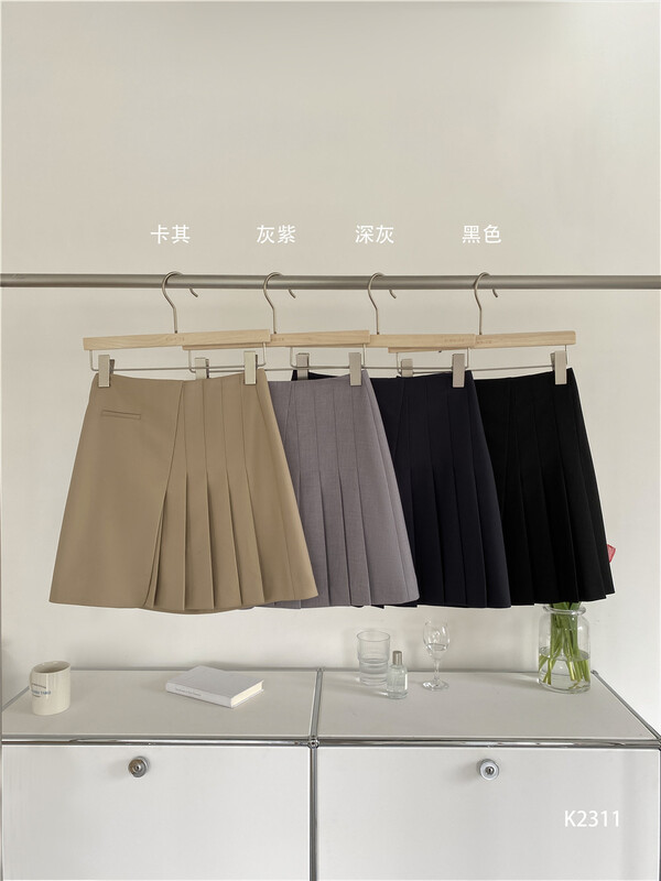 [simnice] Korean solid pleated skirt p2311# cqw