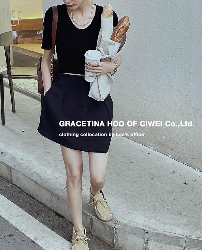 New in early summer! [gracetina Hoo] simple high-grade vertical skirt pants k340# zxl