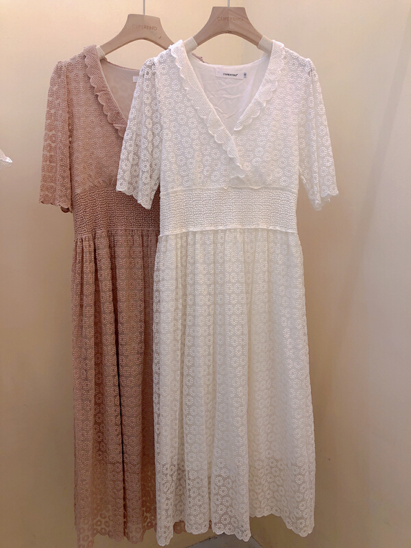goods in stock! New in early summer! [Cupertino] cotton embroidery lace dress 5202# WPL