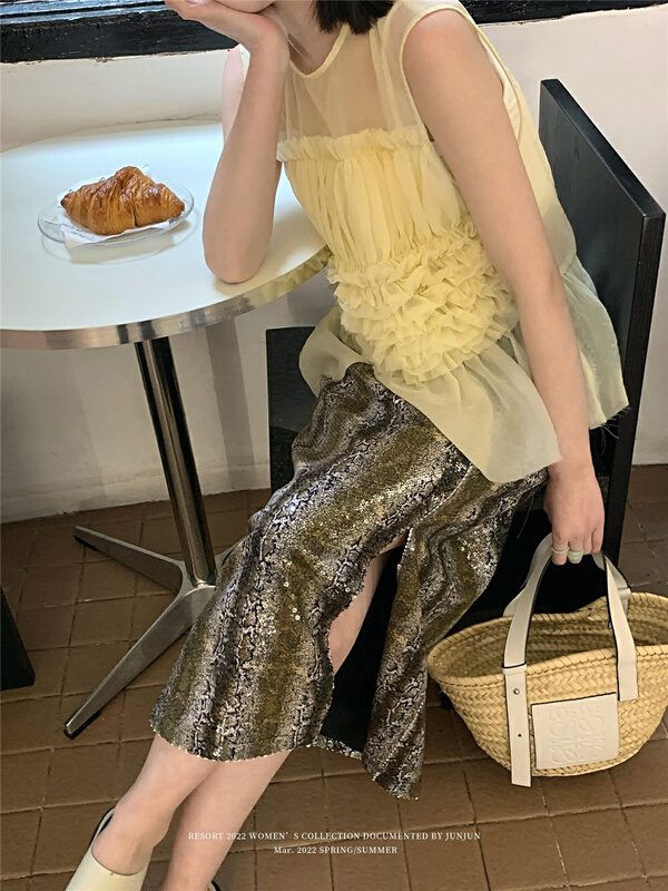 goods in stock! New year in early spring! [DT class] heavy industry Bead Fashion slim skirt 4572# XYJ