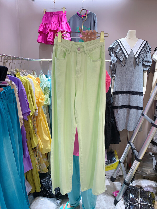 [A Mei Mei] Korean wide leg fashion jeans 22138# PCZ