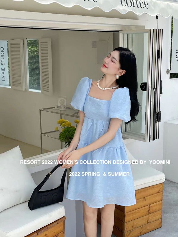 [yoomini] Korean fashion bubble sleeve dress x12764# WPL