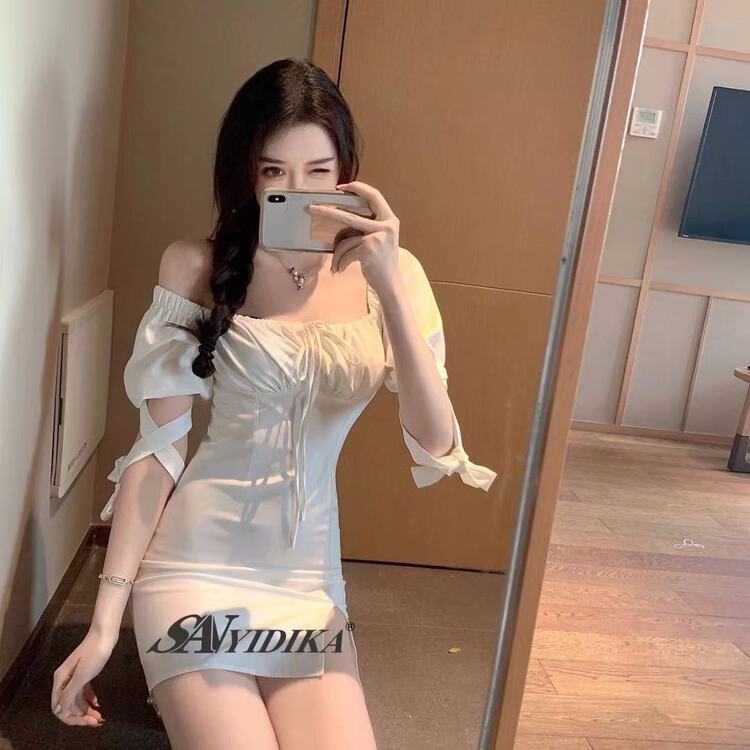 Casual [aiyidika] little woman solid color Pleated Dress 201# JJ
