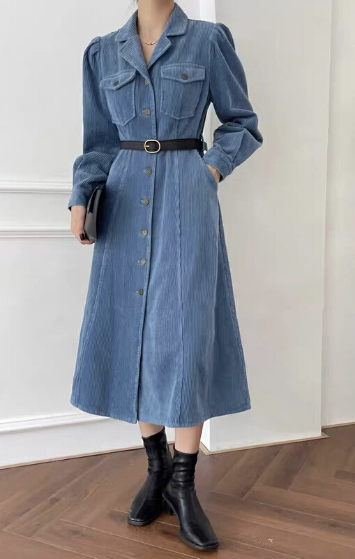 goods in stock! New year in early spring! [JH] Korean versatile dress (with belt) (excluding matching) 40815# hjy