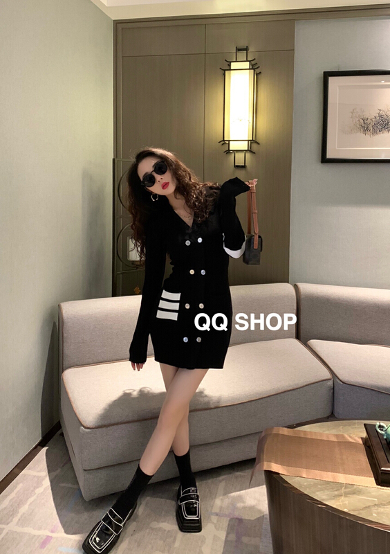 goods in stock! New year in early spring! [QQ shop] elegant temperament, slim fitting bead dress zz1153# ozq