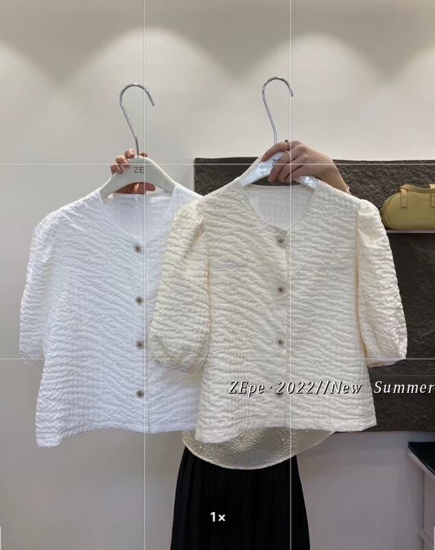 [Ze] simple solid color single breasted shirt 3020# ll