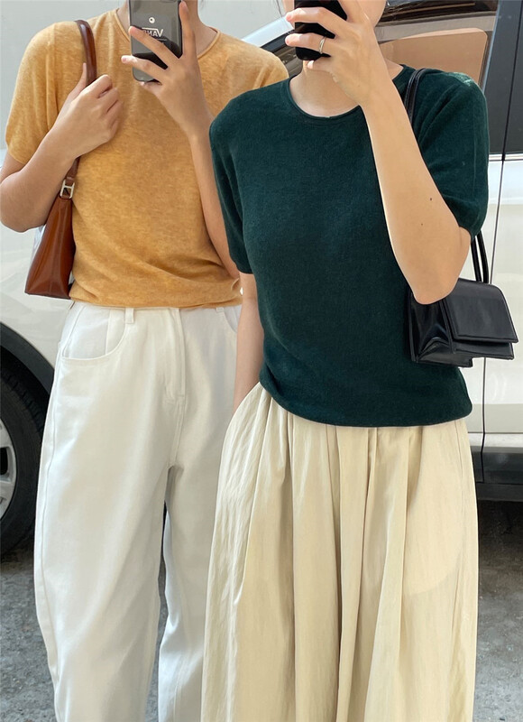 New year in early spring! [clean space] simple fashion round neck versatile texture sweater 29821# CLS