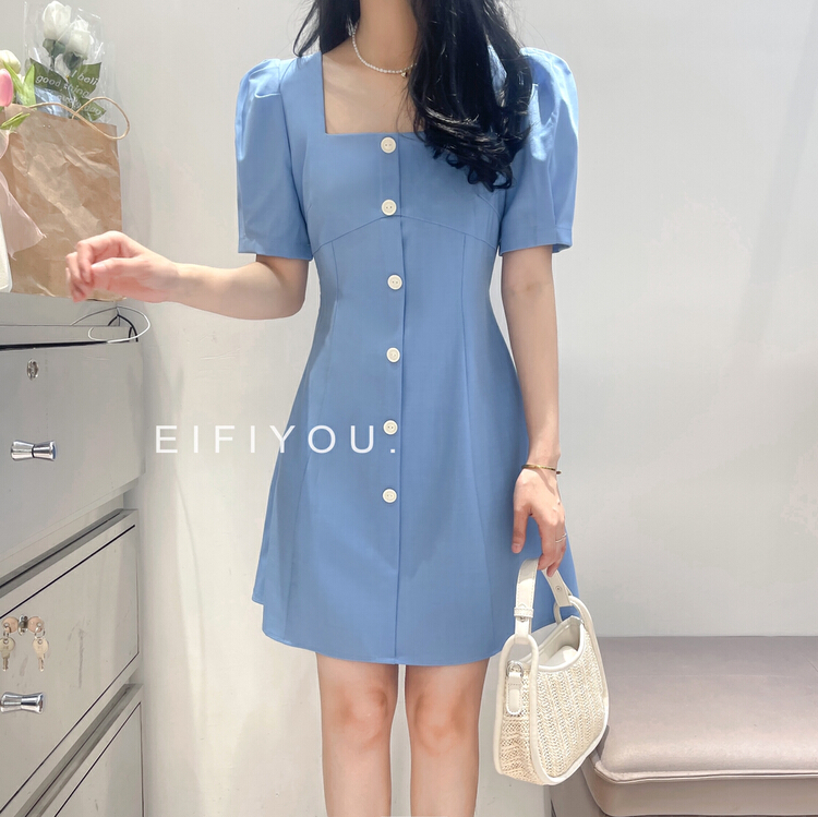 [EI fi you] square neck style versatile dress 5065# LSL