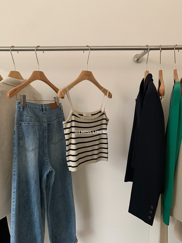 New year in early spring! [Imiss] striped sleeveless sweater cx0160# LSW