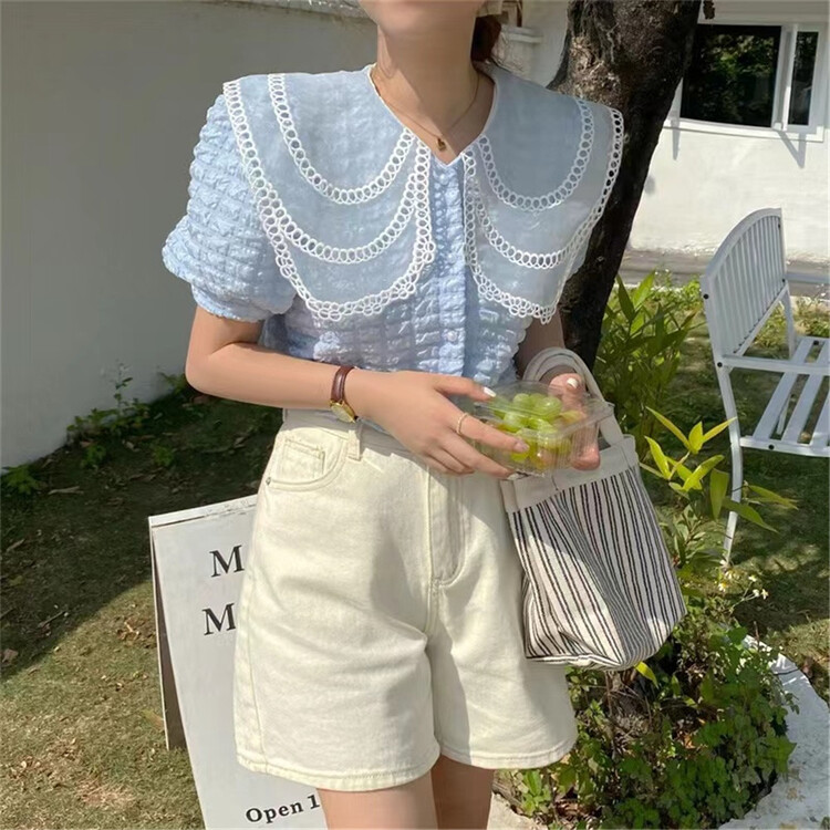 [T +] single breasted color matching comfortable shirt ys2-901# ll