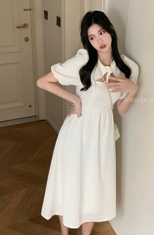New in early summer! [forever23] Vintage hollow out fashion dress q2053# hjy