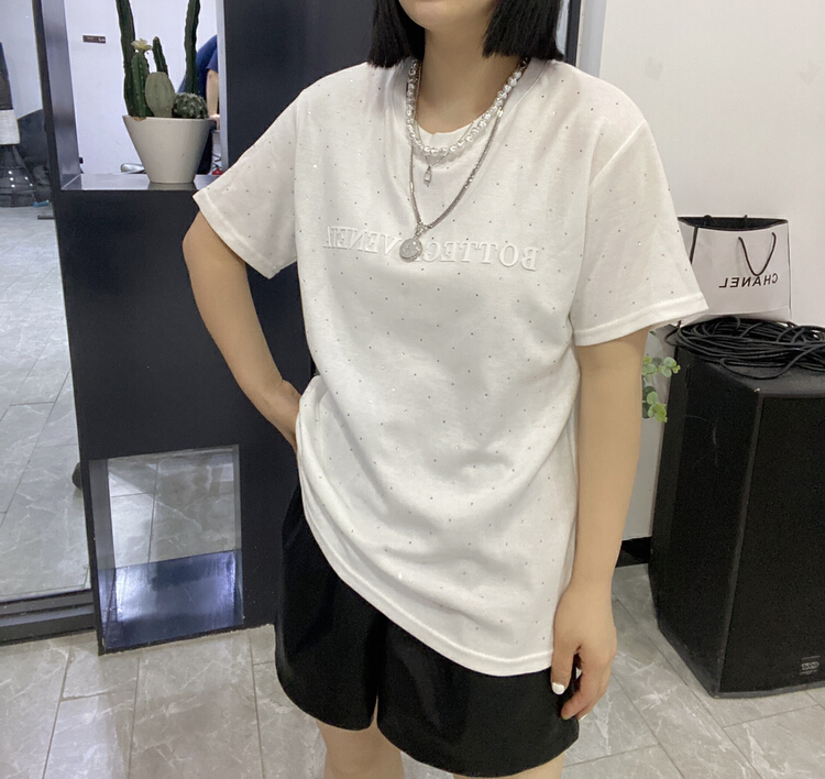 New in early summer! [Qijia +] Korean casual letter short sleeve T-shirt 7538# zyh