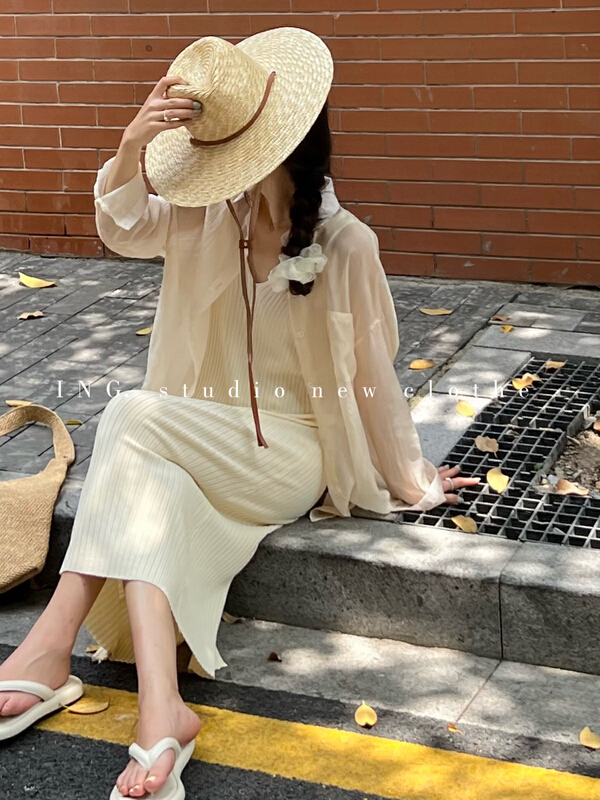 [ing] basic simple and versatile lightweight sunscreen shirt ing-7735# HBx
