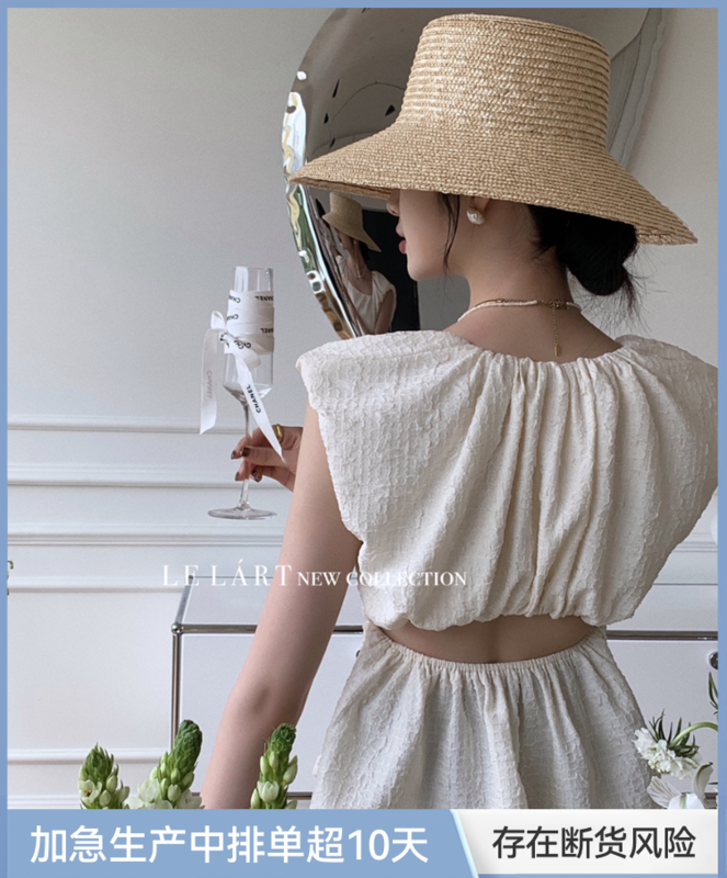 [le lart] high fashion French style pure desire style backless shoulder padded blouse (only selling blouses) ll5492# XYJ