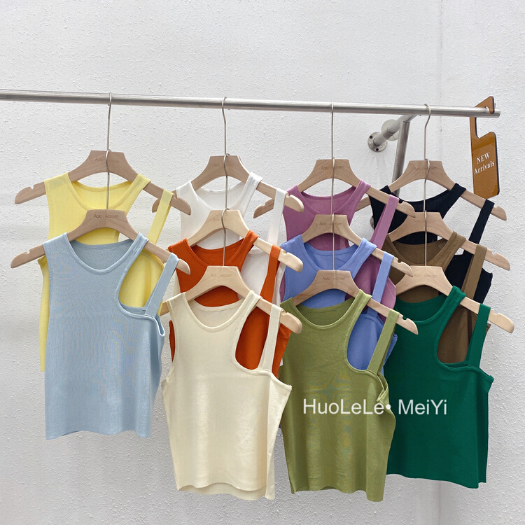 [huole] off shoulder clavicle ice silk vest / sling 2232# WTT