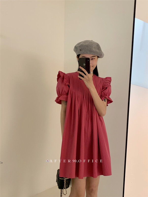 goods in stock! New in early summer! [after. 90] round neck simple lady dress a6667# ll