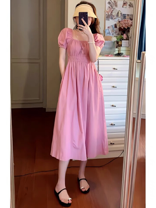 [L.L studio] 2022 new French tea break waist dress 5101# PCZ