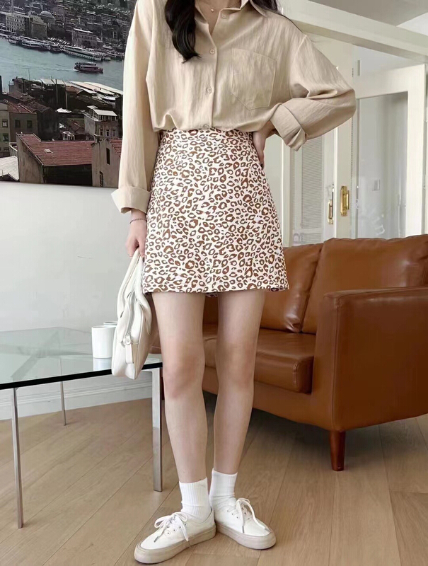 [Tongtong] leopard print fashion slim skirt 060# hjy