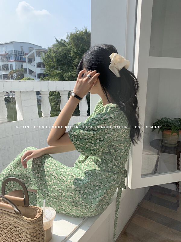 New in early summer! [Kittin] French elegant floral dress 521# XYY