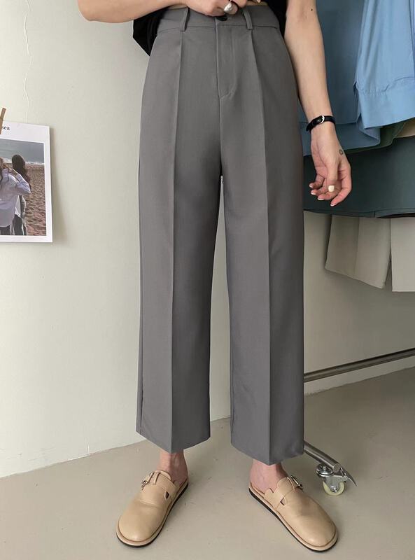 New year in early spring! [in mode] commuter wide leg slim casual pants 6852# cqw
