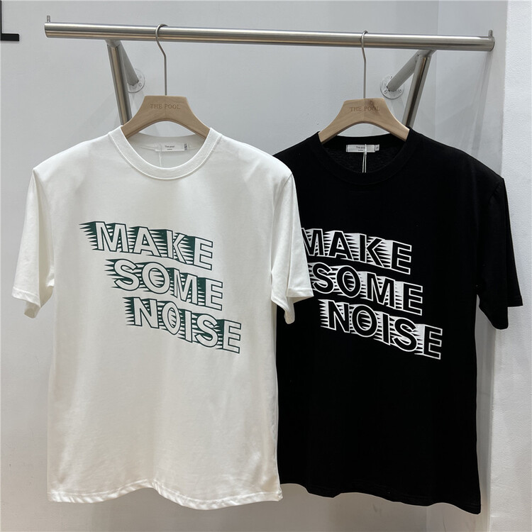 [the pool] crew neck lettered short sleeve T-shirt 2242# ZZL