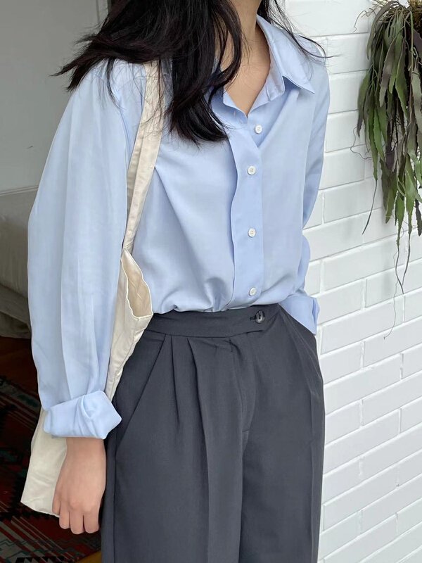 New year in early spring! [note] Korean Tencel casual shirt 22118# HBx