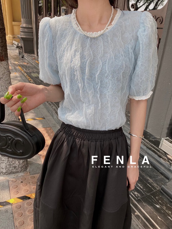 New in early summer! [fenla] stylish and versatile short sleeve T-shirt 5393# XYJ