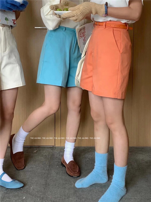 goods in stock! New year in early spring! [end of July] Korean slim casual shorts (with belt) 5398# HBx