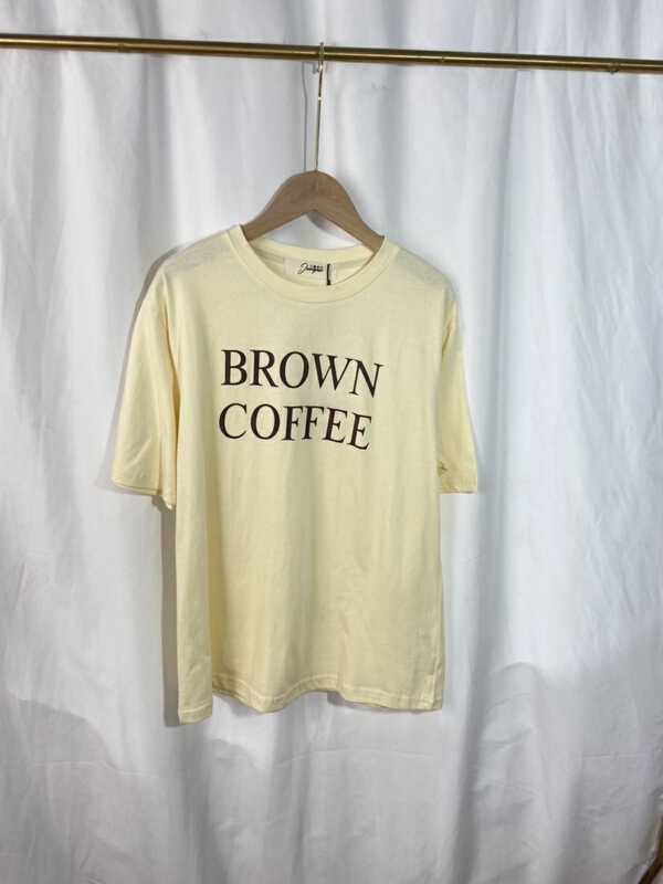 New in early summer! [Yi show shop] round neck lazy letter printed short sleeve T-shirt 1094# Cl