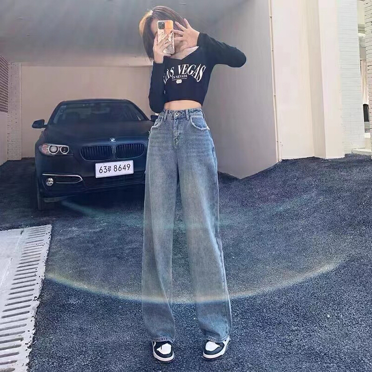 New year in early spring! [- 5kg] nostalgic washing water premium color pocket boyfriend jeans 3081# ll