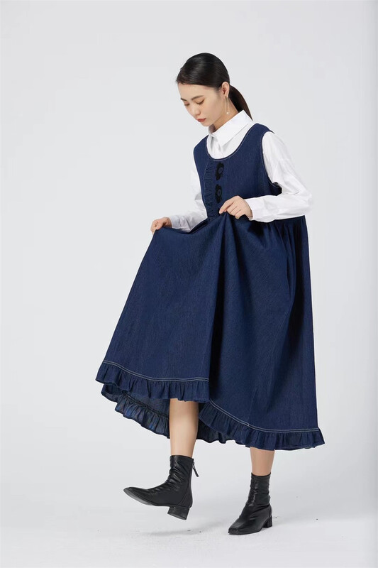 New year in early spring! [size] sleeveless design, retro western style suspender skirt (excluding inner matching) 65836# LSW