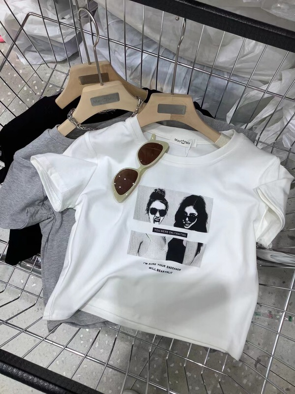 [Mao Mao] crew neck Pullover comfortable Korean Short Sleeve T-shirt 5007# ll
