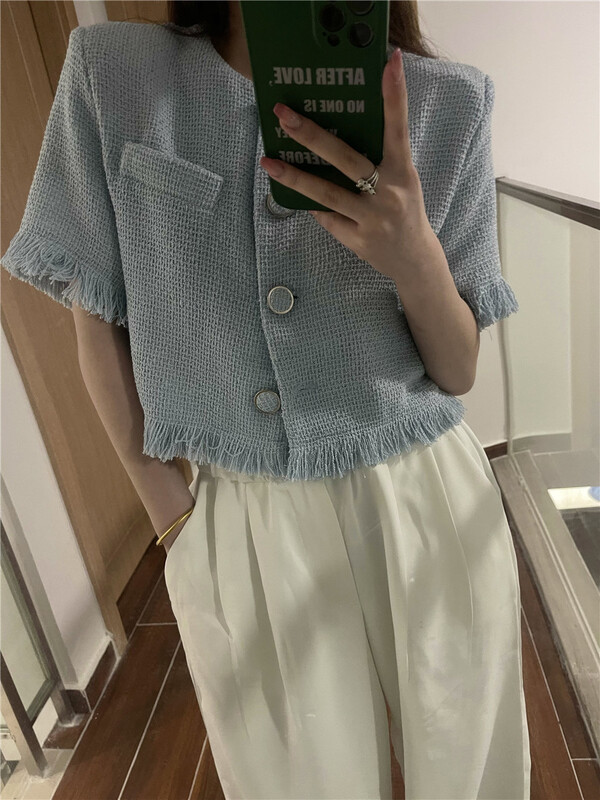 [top close] xiaoxiangfeng temperament shirt 68125# ozq