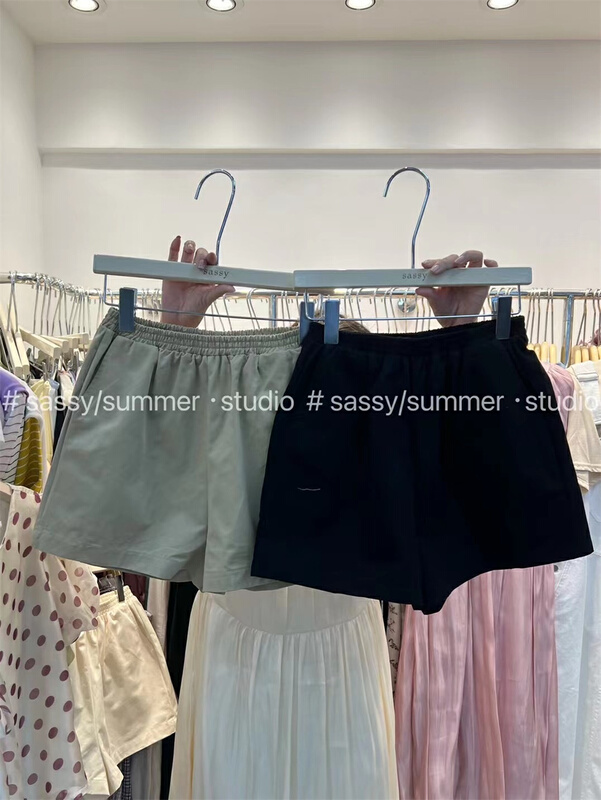 [sassy] elastic waist comfortable Korean casual shorts ys1-736# ll