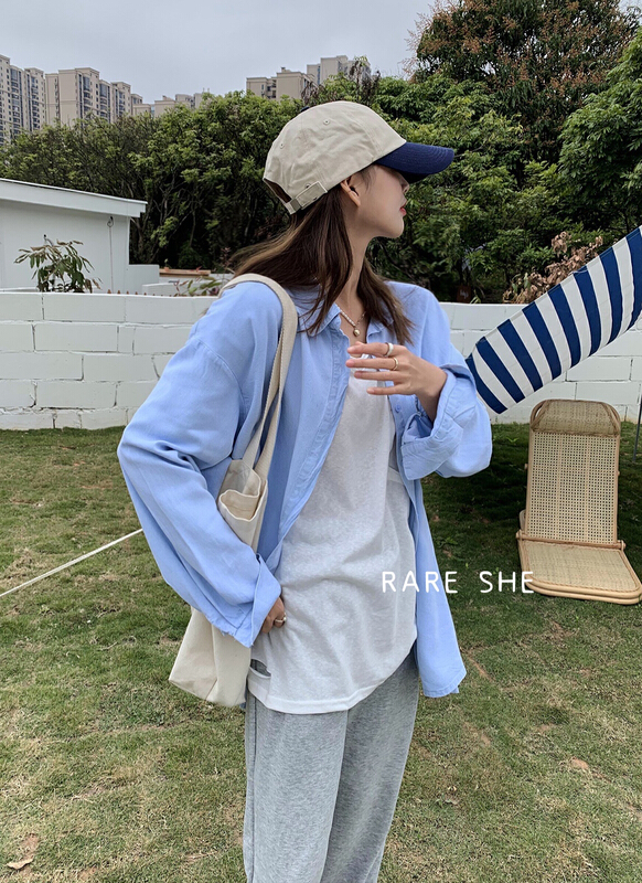 New year in early spring! [rare she] Tencel denim casual shirt 5081# LSW